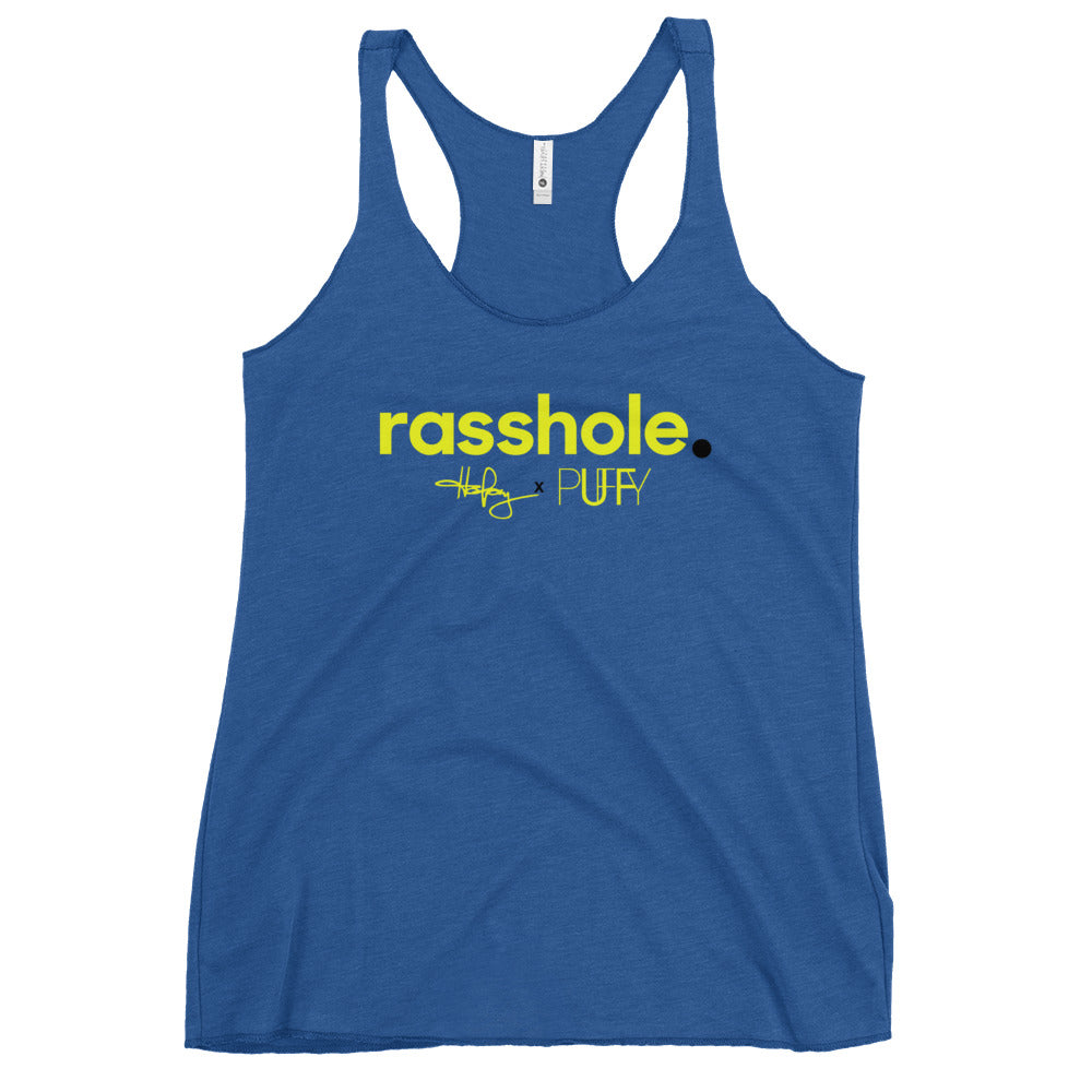 Rasshole Women's Racerback Tank - Blue